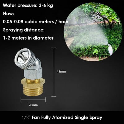 Állítható szórófej Kerti mezőgazdasági permetező permetező fúvóka nagynyomású víz öntöző sprinkler szerelvények tartozékok
