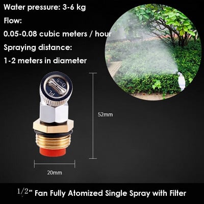 Állítható szórófej Kerti mezőgazdasági permetező permetező fúvóka nagynyomású víz öntöző sprinkler szerelvények tartozékok