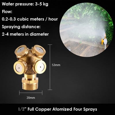 Állítható szórófej Kerti mezőgazdasági permetező permetező fúvóka nagynyomású víz öntöző sprinkler szerelvények tartozékok