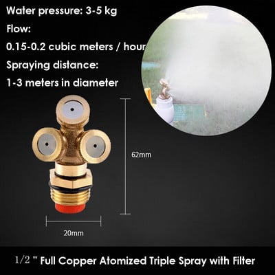Állítható szórófej Kerti mezőgazdasági permetező permetező fúvóka nagynyomású víz öntöző sprinkler szerelvények tartozékok