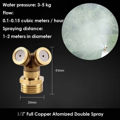 Állítható szórófej Kerti mezőgazdasági permetező permetező fúvóka nagynyomású víz öntöző sprinkler szerelvények tartozékok