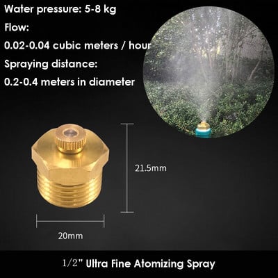 Állítható szórófej Kerti mezőgazdasági permetező permetező fúvóka nagynyomású víz öntöző sprinkler szerelvények tartozékok