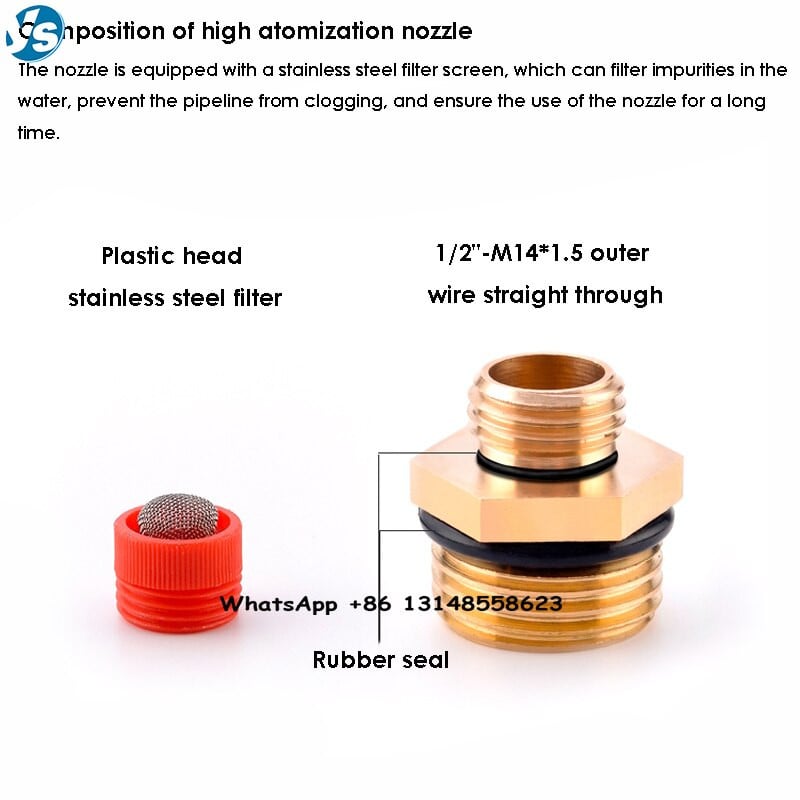 Állítható szórófej Kerti mezőgazdasági permetező permetező fúvóka nagynyomású víz öntöző sprinkler szerelvények tartozékok