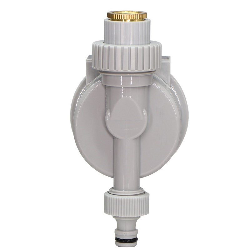 Pilkos spalvos saulės energijos vandens laikmačiai Drėkinimo solenoidinio vožtuvo valdiklis, atsparus vandeniui, energiją taupanti laiko nustatyta šiltnamio drėkinimo sistema