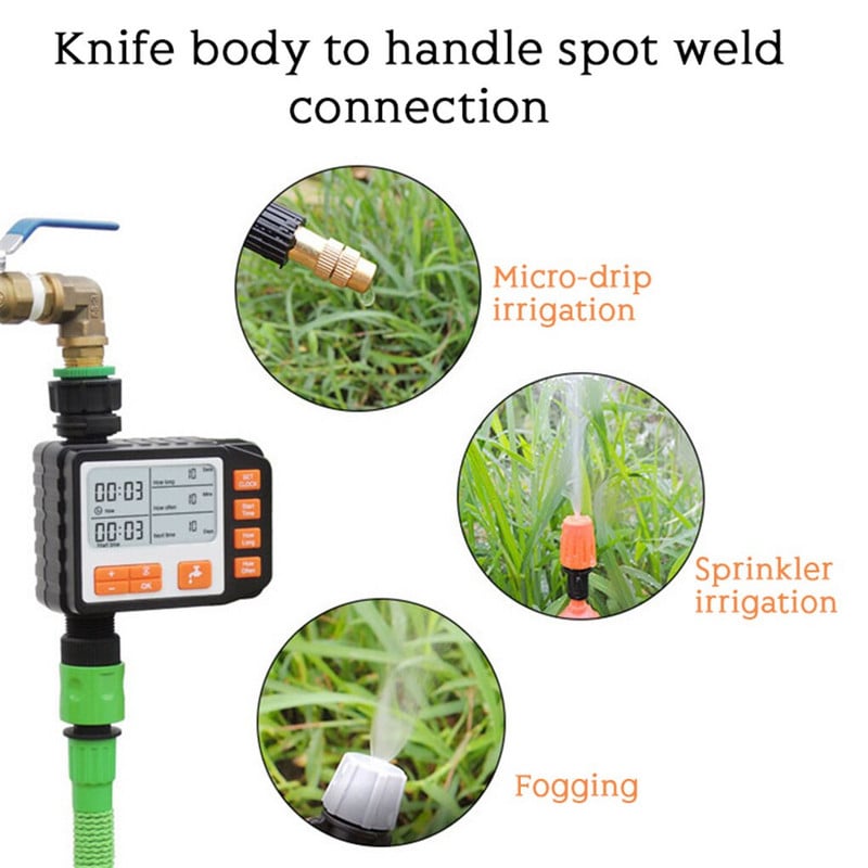 Automatinis laistymo laikmatis Išmanusis didelio ekrano skaitmeninis ekranas laiko nustatymo įrankis Sodo vejos purkštuvų laikmatis, skirtas automatinei laistymo sistemai