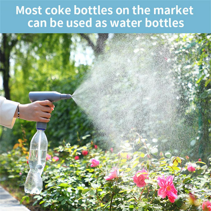 Elektromos szórófejes palack 1 literes automata növényi öntözőkanna Kertészet öntöző virágvíz univerzális fejfertőtlenítő permetező