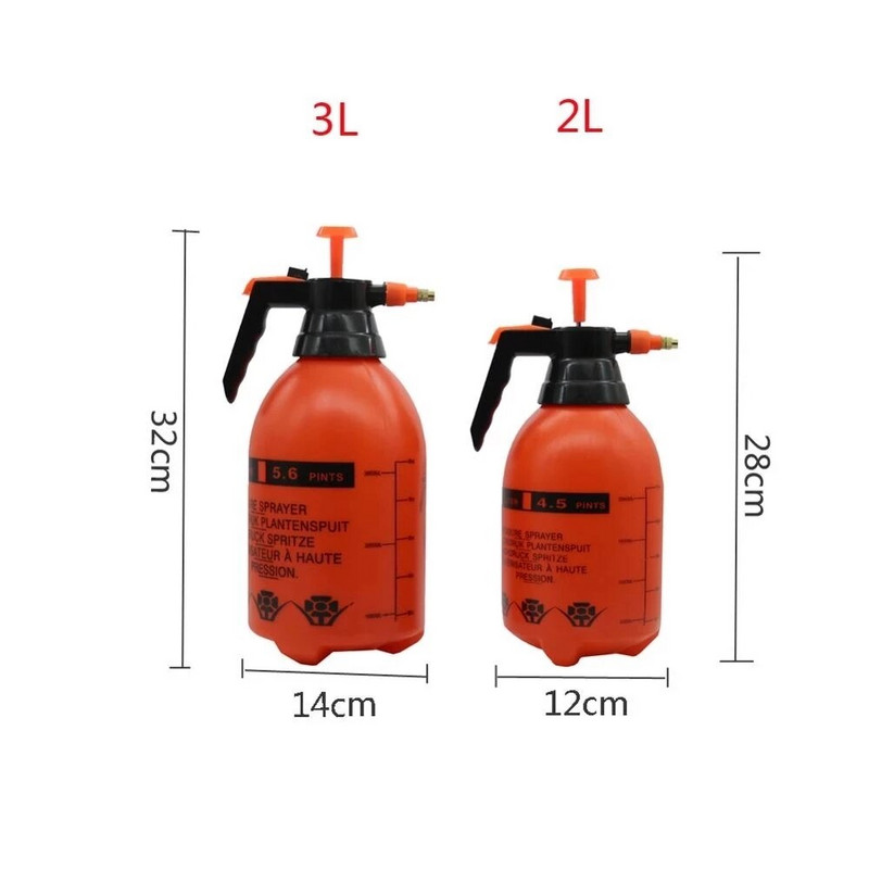 2L/3L kompressziós szivattyú öntözőpalack kertészeti műtrágyák kézi légnyomású permetező doboz permetező