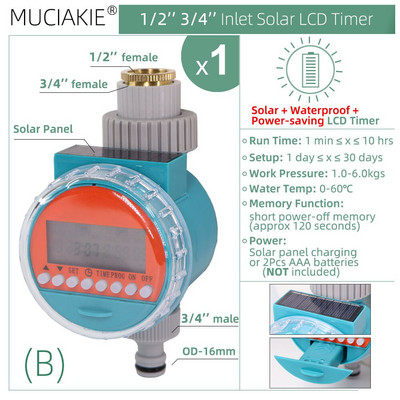 Temporizator de udare a grădinii Senzor de ploaie rezistent la apă Controler de irigare Supapă digitală automată programabilă Instrument pentru sistem de picurare a plantelor