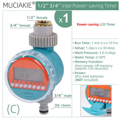 Temporizator de udare a grădinii Senzor de ploaie rezistent la apă Controler de irigare Supapă digitală automată programabilă Instrument pentru sistem de picurare a plantelor
