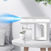 Hordozható újratölthető otthoni irodai USB töltő elektromos fertőtlenítő permetező UV kék sugárzású nanogőz szórópisztoly