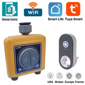 2 zónás WIFI Tuya Smart Home Garden Automata öntözés időzítő esőérzékelős öntözőlocsoló