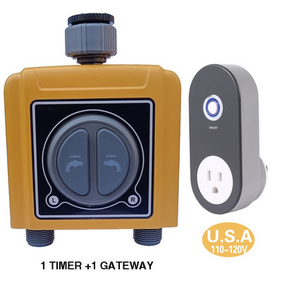 2 zónás WIFI Tuya Smart Home Garden Automata öntözés időzítő esőérzékelős öntözőlocsoló