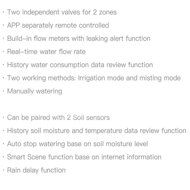 2 zónás WIFI Tuya Smart Home Garden Automata öntözés időzítő esőérzékelős öntözőlocsoló