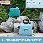5 literes elektromos permetező hátizsákos kihangosító elektromos permetező fertőtlenítő permetező kerti porlasztó locsolópalack öntözés