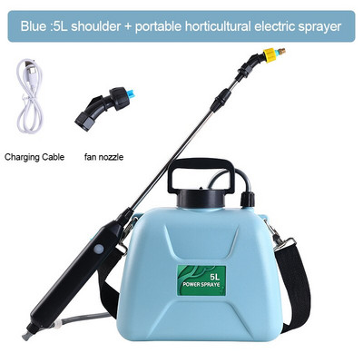 5 literes elektromos permetező hátizsákos kihangosító elektromos permetező fertőtlenítő permetező kerti porlasztó locsolópalack öntözés