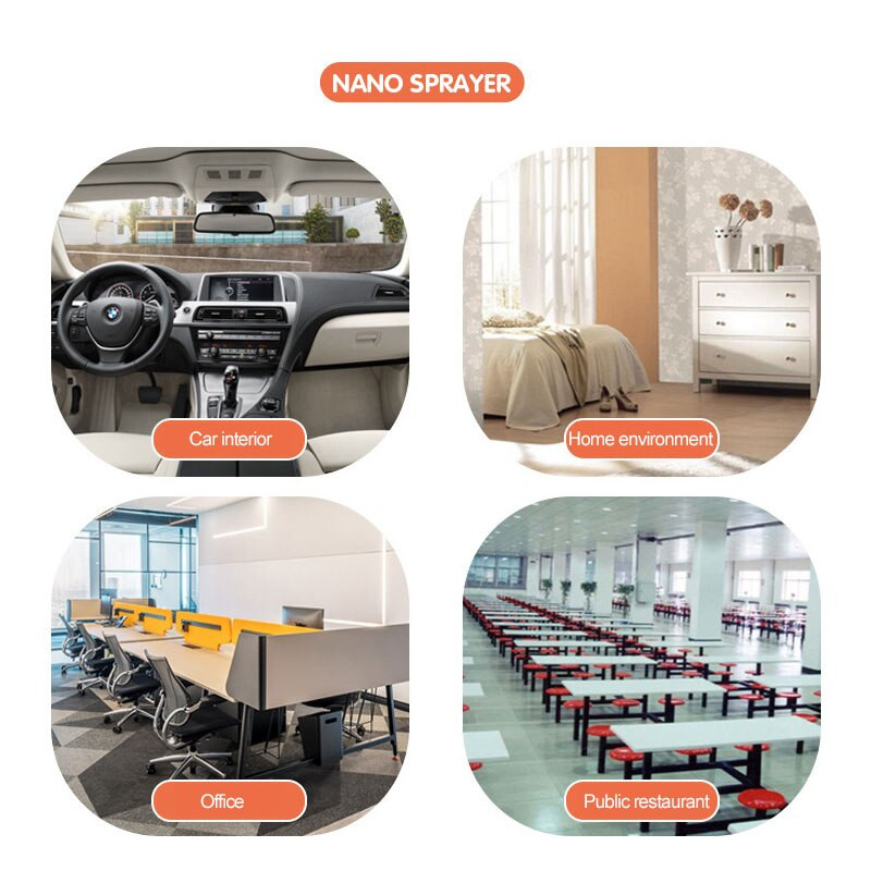 280 ml Wireless Blue Light Nano Steam Atomizer Fogger Dezinfectare Aparat Pulverizator Aparat Pistoale de pulverizare cu abur Incarcare USB Gradina