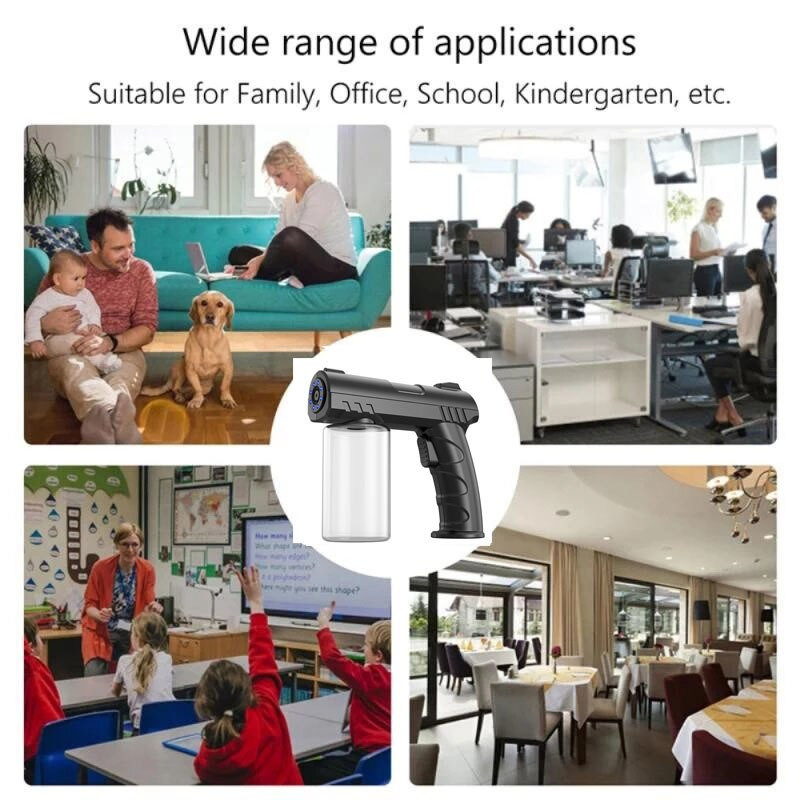 280 ml Wireless Blue Light Nano Steam Atomizer Fogger Dezinfectare Aparat Pulverizator Aparat Pistoale de pulverizare cu abur Incarcare USB Gradina