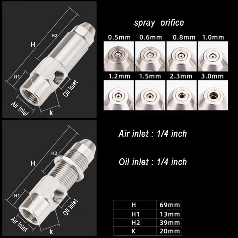 Duză cu două fluide Duză pentru arzător cu ulei Arzător cu combustibil Sifon pentru arzător cu gaz Duză de atomizare a aerului Duză pentru păcură din alamă sau oțel