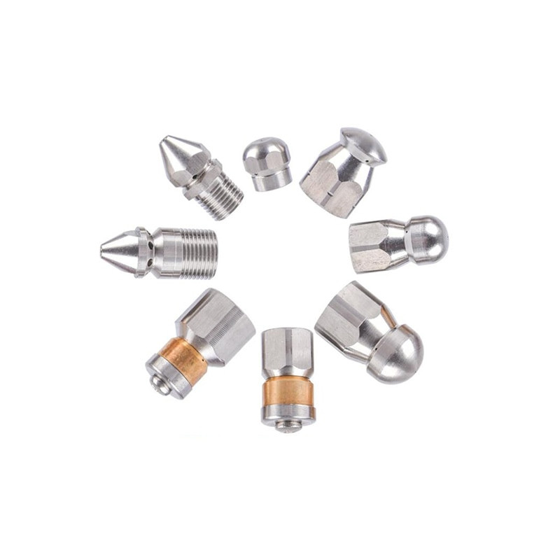 Nagynyomású vízsugár leeresztő cső csatornatisztító fúvóka forgó csatorna fúvóka mosó nagynyomású tömlő fúvóka