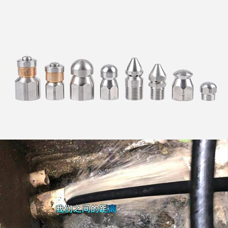 Nagynyomású vízsugár leeresztő cső csatornatisztító fúvóka forgó csatorna fúvóka mosó nagynyomású tömlő fúvóka