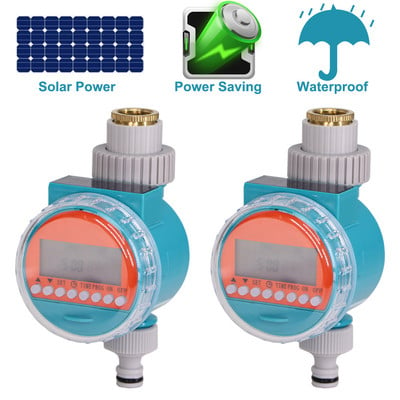 MUCIAKIE Solar Power Garden Water Timer Αδιάβροχο ελεγκτής εξοικονόμησης ενέργειας άρδευσης LCD Ψηφιακή βαλβίδα Αυτόματη Προγραμματιζόμενη