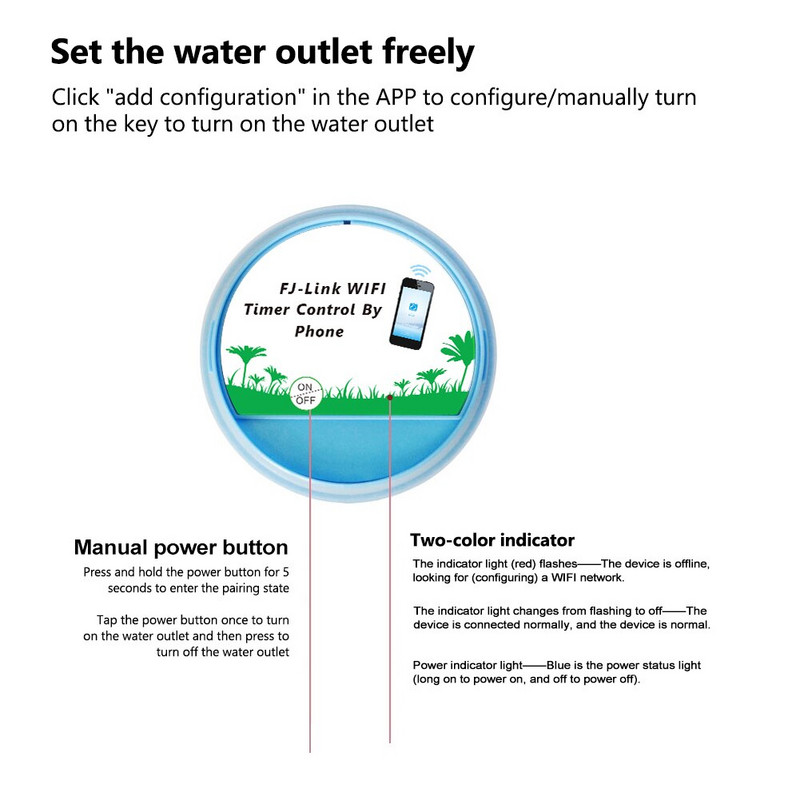 Sprinkler időzítő automatikus öntözésvezérlő öntözési APP távirányítós WiFi kapcsolat kerti pázsitokhoz terasz Mezőgazdaság
