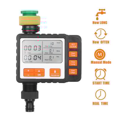 Intelligence elektronikus vízidőzítő gumi tömítés kialakítás kültéri kerti digitális öntözésvezérlő automata öntözőrendszer