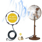 Hordozható köd ventilátor gyűrű készlet vízpermetező köd köd gép ventilátor gyűrű hűtőrendszer kültéri terasz kerti üvegház hűtéséhez