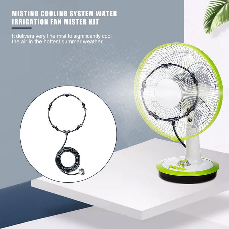 Hordozható köd ventilátor gyűrű készlet vízpermetező köd köd gép ventilátor gyűrű hűtőrendszer kültéri terasz kerti üvegház hűtéséhez