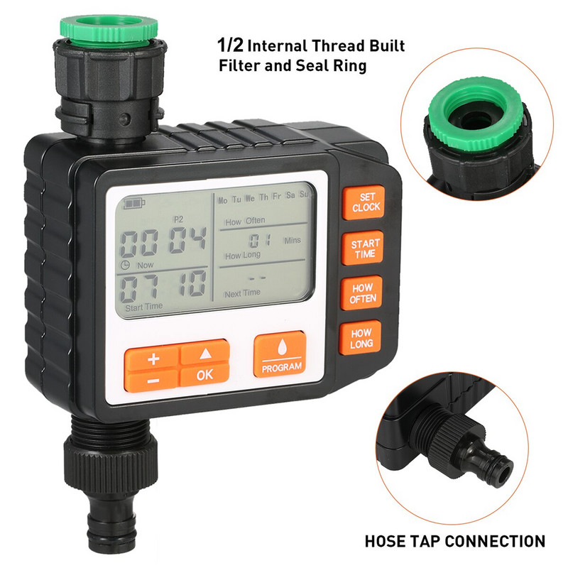 Digitalni mjerač vremena za vodu Programabilni vanjski, jedan izlaz, automatsko uključivanje, isključivanje, slavina za vodu, mjerač vremena, upravljač sustava za navodnjavanje