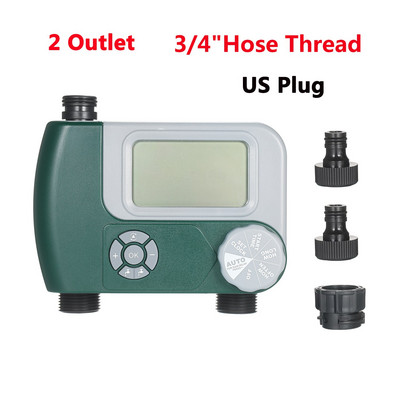 Programmeeritav kastmisvihmutite süsteem digitaalse vooliku segisti taimeriga akuga töötav automaatne niisutuskontroller 2 väljalaskeavaga