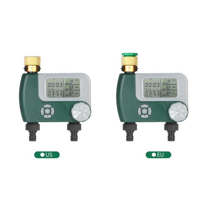 Programmeeritav kastmisvihmutite süsteem digitaalse vooliku segisti taimeriga akuga töötav automaatne niisutuskontroller 2 väljalaskeavaga