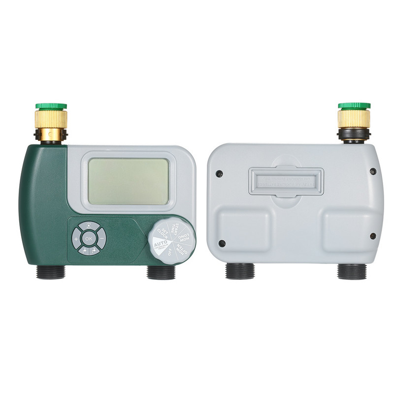 Programmeeritav kastmisvihmutite süsteem digitaalse vooliku segisti taimeriga akuga töötav automaatne niisutuskontroller 2 väljalaskeavaga