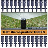 100 vnt 180 laipsnių lūžio purkštukų purkštuvai su 1/4 colio arba 4/7 mm sraigtinėmis spygliuočių jungtimis refrakcijos purškimo galvutės antgaliu