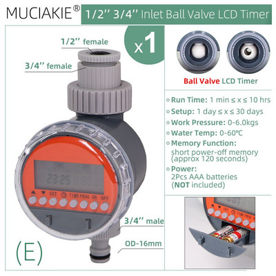 Temporizatoare de apă de grădină cu energie solară Economisire de energie LCD Controler de irigare Supapă programabilă Dispozitiv de udare a florilor pentru casă inteligentă