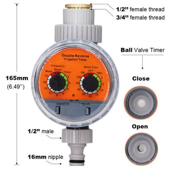 MUCIAKIE Garden Ball Valve Water Timer Αυτόματο σύστημα άρδευσης με σταγόνες Οικιακός εξωτερικός αδιάβροχος ηλεκτρονικός ελεγκτής θερμοκηπίου