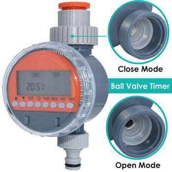 KESLA Автоматичен LCD дисплей Сферичен кран Таймер за вода Електронен контролер за капково напояване с гравитационен напоител Градина