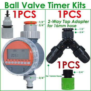 KESLA Автоматичен LCD дисплей Сферичен кран Таймер за вода Електронен контролер за капково напояване с гравитационен напоител Градина