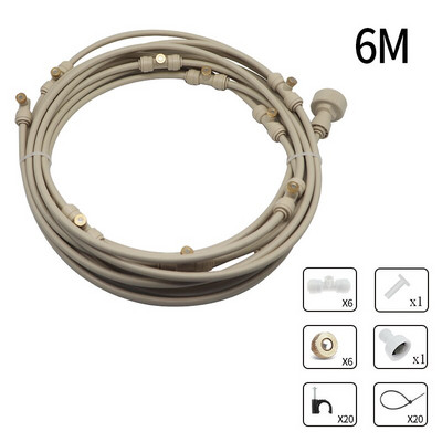 6/9/12/15/18m Sistem de pulverizare cu ceață cu apă de răcire Nebulizator de grădină pentru plante irigare prin stropire Kit de aburire în aer liber pentru seră