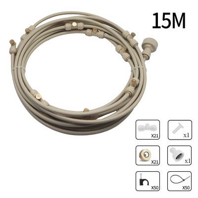 6/9/12/15/18m Sistem de pulverizare cu ceață cu apă de răcire Nebulizator de grădină pentru plante irigare prin stropire Kit de aburire în aer liber pentru seră