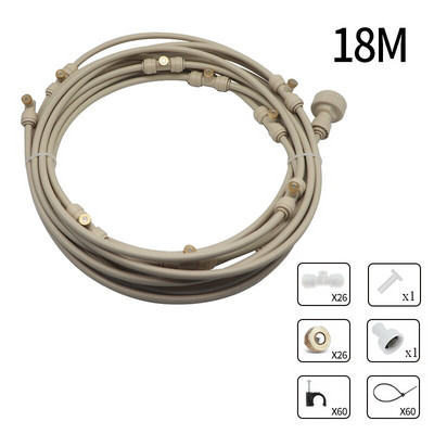 6/9/12/15/18m Sistem de pulverizare cu ceață cu apă de răcire Nebulizator de grădină pentru plante irigare prin stropire Kit de aburire în aer liber pentru seră