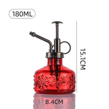 New Relief Glass Spray Bottle Press Τύπος Garden Plant Flower Ποτιστήρι 180ml Small Gardening Spray Irigation Supply