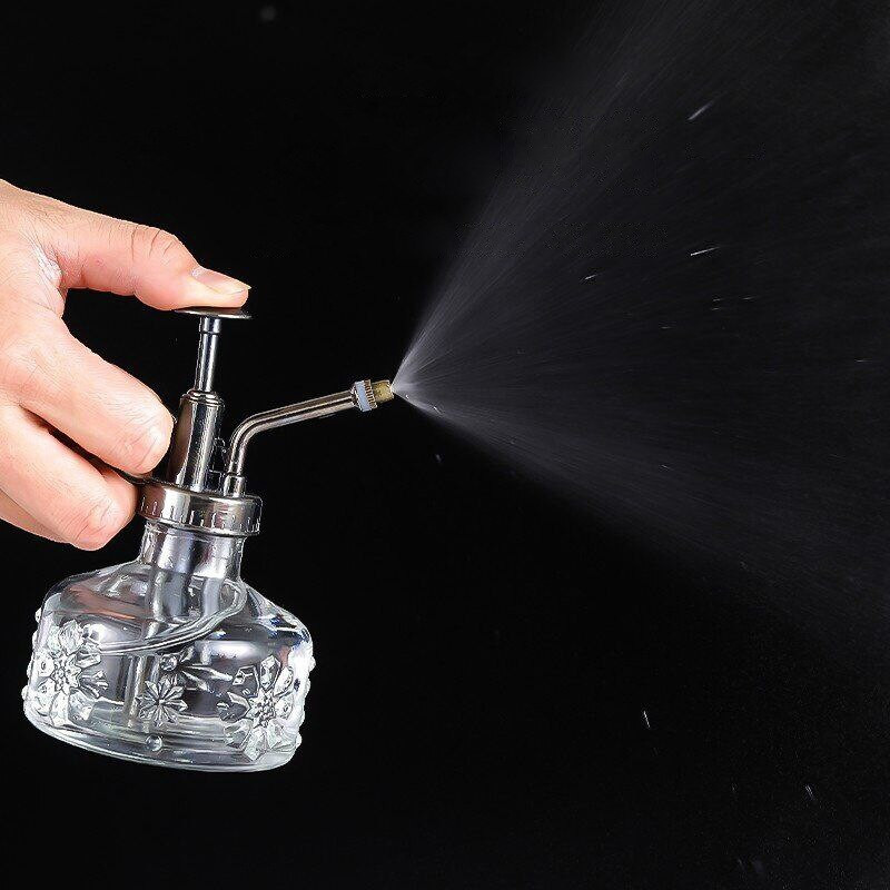 Új Relief üveg spray-palack prés típusú kerti növény virág öntöző edény 180 ml kis kertészeti permetező öntözési kellékek