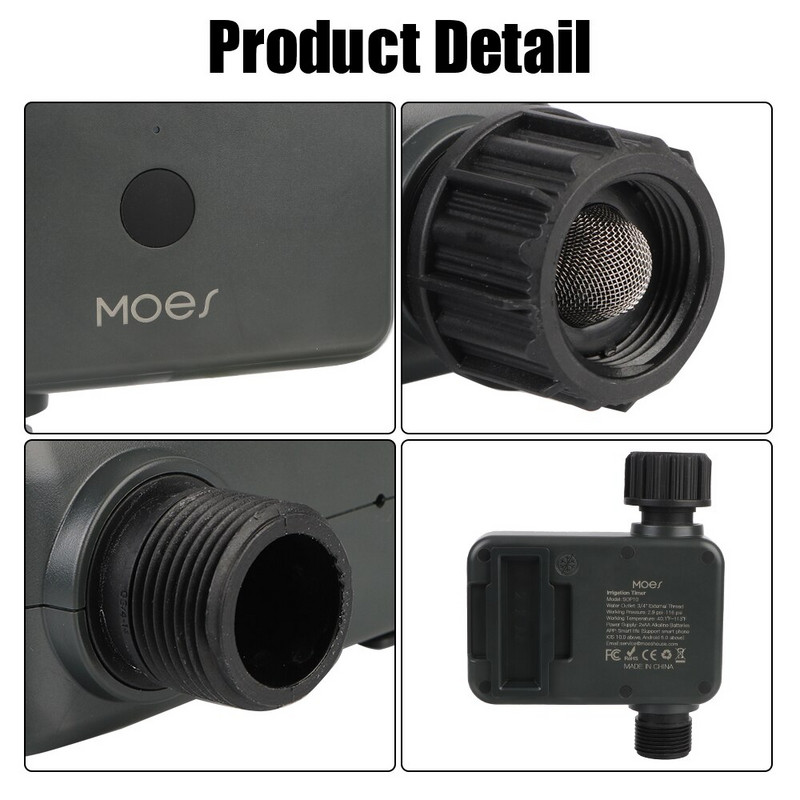 Udare automată electronică Smart Alexa Bluetooth Funcționat cu baterie Controler de irigare a grădinii Temporizator de udare