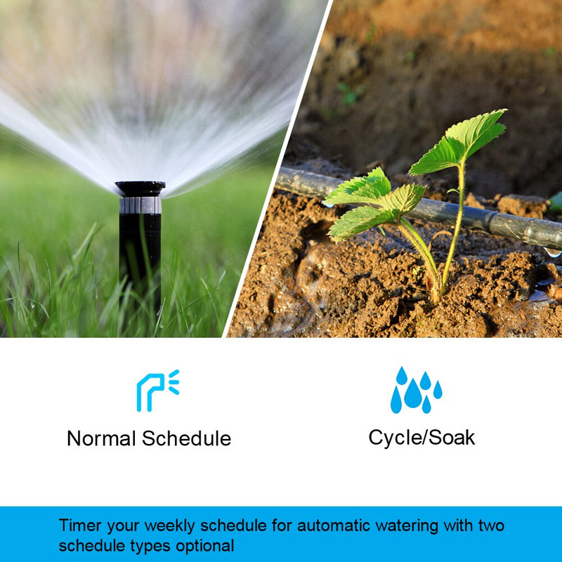 Udare automată electronică Smart Alexa Bluetooth Funcționat cu baterie Controler de irigare a grădinii Temporizator de udare