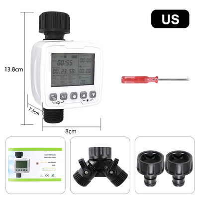 Noul temporizator de apă de grădină Temporizator de udare electronic automat cu senzor de ploaie Controler inteligent de irigare Dispozitiv de udare a florilor