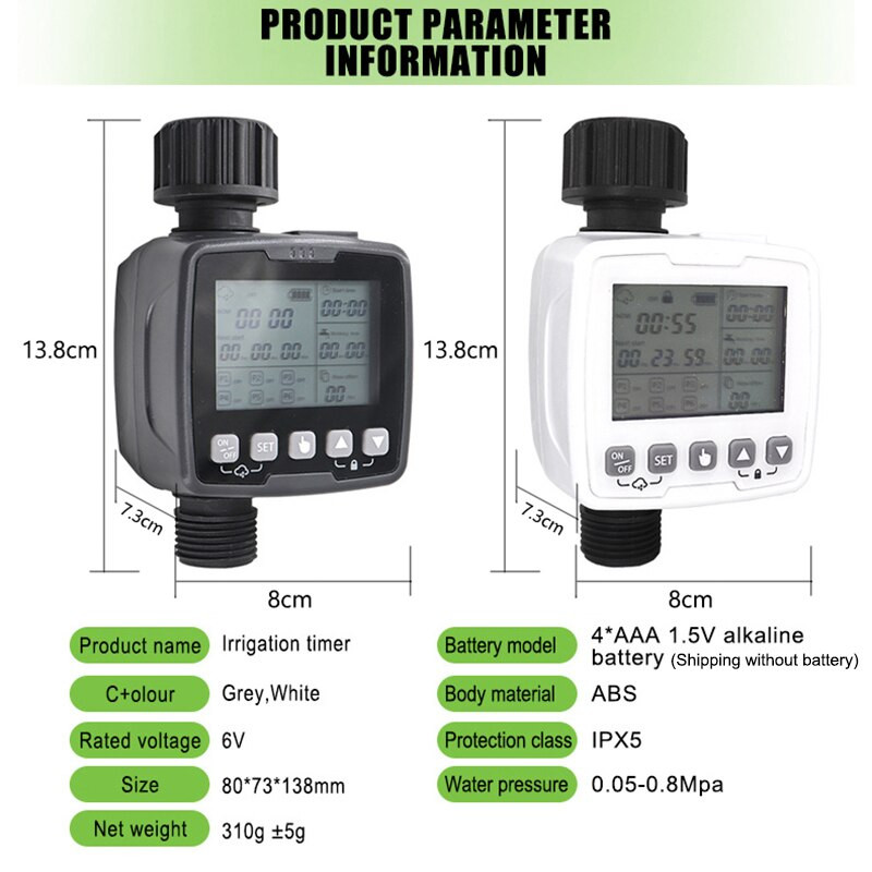 Noul temporizator de apă de grădină Temporizator de udare electronic automat cu senzor de ploaie Controler inteligent de irigare Dispozitiv de udare a florilor