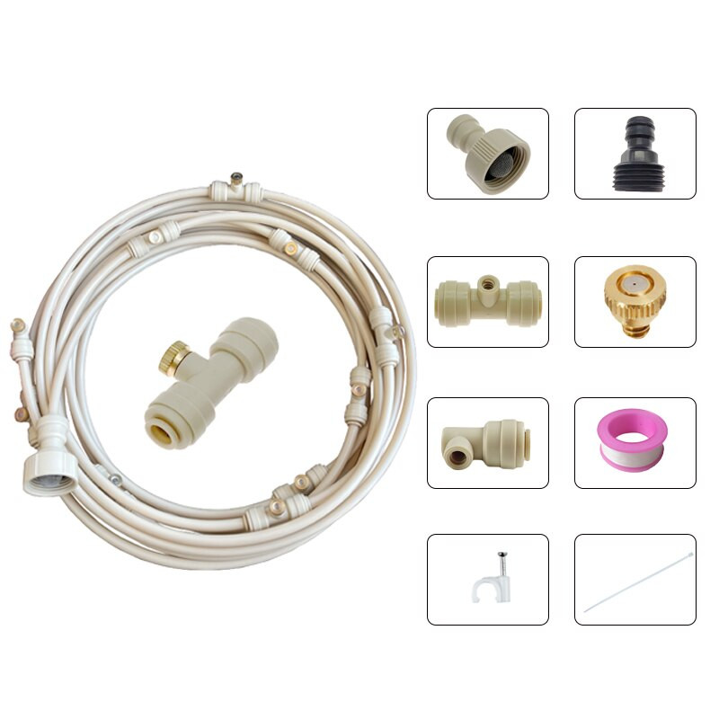 Nebulizator Echipament de grădinărit Sistem de răcire cu ceață Aspersor Terasă Mister Convertor de ceață Presiune joasă 6-18 metri