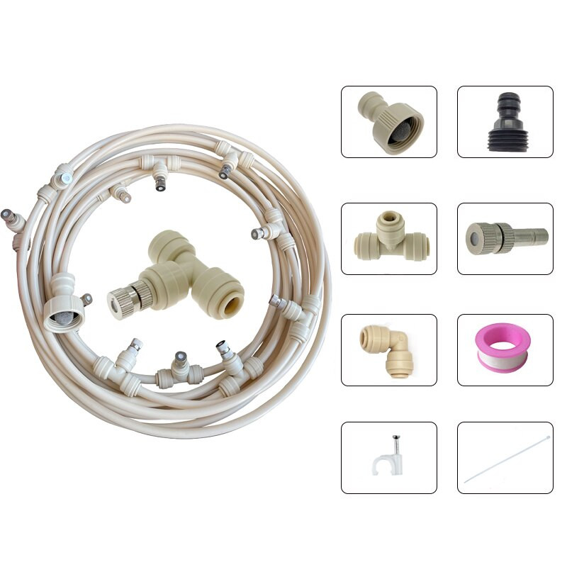 Nebulizator Echipament de grădinărit Sistem de răcire cu ceață Aspersor Terasă Mister Convertor de ceață Presiune joasă 6-18 metri