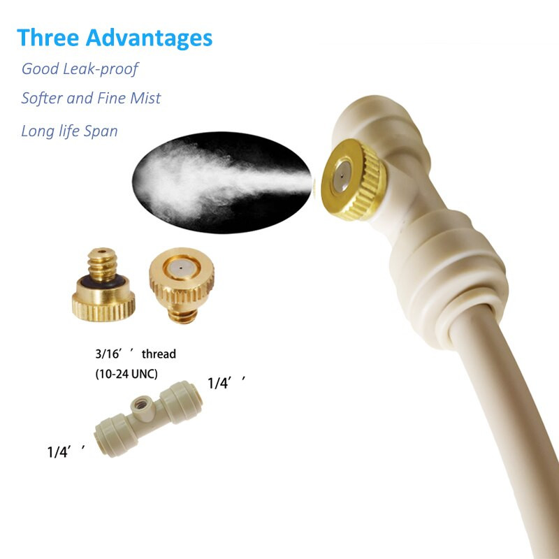 Nebulizator Echipament de grădinărit Sistem de răcire cu ceață Aspersor Terasă Mister Convertor de ceață Presiune joasă 6-18 metri